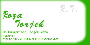 roza torjek business card